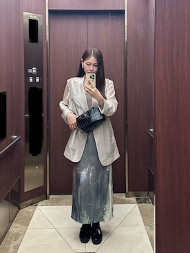 「Ameri（アメリ）のアイテム」を使った、kaeさん（レディース・160cm）の春コーディネート