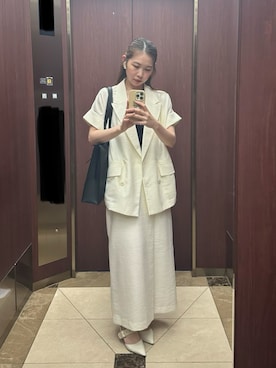 「Ameri（アメリ）のアイテム（スカート）」を使った、kaeさん（レディース・160cm）の夏コーディネート