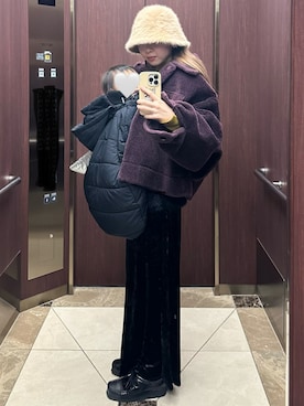 「Ameri（アメリ）のアイテム（ジャケット/アウター）」を使った、kaeさん（レディース・160cm）の冬コーディネート