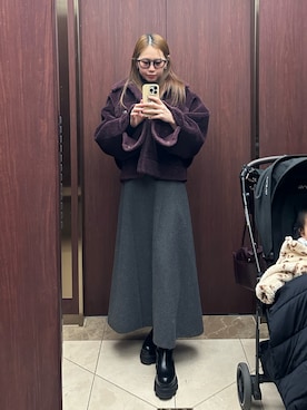 「Ameri（アメリ）のアイテム」を使った、kaeさん（レディース・160cm）の冬コーディネート