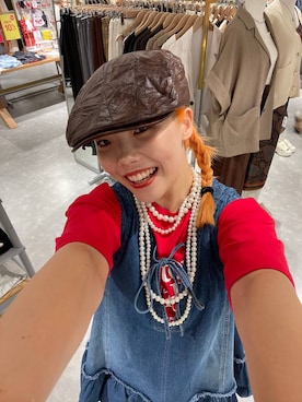 「アイテム（ハンチング/ベレー帽）」を使った、kureha さん（レディース・158cm・20代）の夏コーディネート