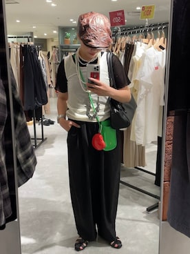 「アイテム（ハンチング/ベレー帽）」を使った、kureha さん（レディース・158cm・20代）の夏コーディネート