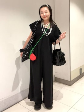 「春コーデ」｜「アイテム（サロペット/オーバーオール）」を使った、kureha さん（レディース・158cm）の夏コーディネート