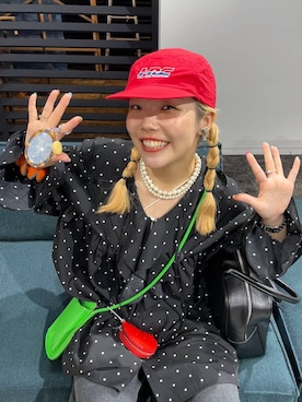 「LOWRYS FARM（ローリーズファーム）のパールタレンネックレス　249411（ネックレス）」を使った、kureha さん（レディース・158cm・20代）の秋コーディネート