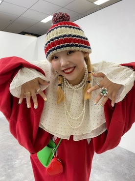 「LOWRYS FARM（ローリーズファーム）のパールタレンネックレス　249411（ネックレス）」を使った、kureha さん（レディース・158cm・20代）の秋コーディネート