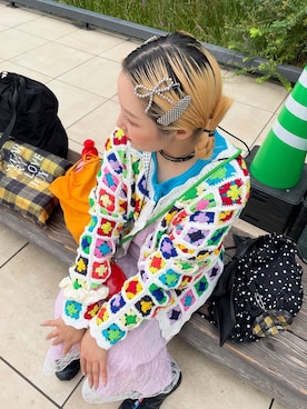 「アイテム（ヘアピン）」を使った、kureha さん（レディース・158cm）の秋コーディネート