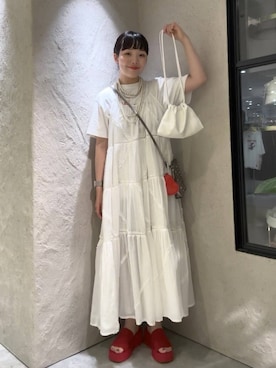 kureha さんの「パールタレンネックレス　249411」を使ったコーディネート