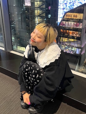 「アイテム（付け襟）」を使った、kureha さん（レディース・158cm）の秋コーディネート
