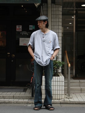 「ヘンリーネック」｜yutakaさん（メンズ・173cm・20代）の秋コーディネート