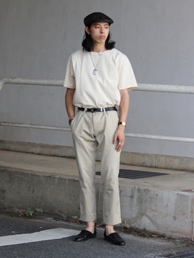 「CASIO（カシオ）のアイテム（アナログ腕時計）」を使った、yutakaさん（メンズ・173cm）の夏コーディネート