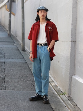 「schott（ショット）のアイテム」を使った、yutakaさん（メンズ・173cm）の夏コーディネート
