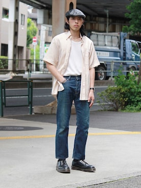 「schott（ショット）のアイテム」を使った、yutakaさん（メンズ・173cm）の夏コーディネート