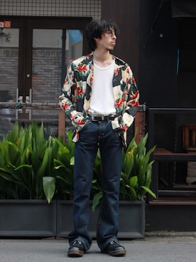 「Lee（リー）のアイテム（パンツ）」を使った、yutakaさん（メンズ・173cm）の秋コーディネート