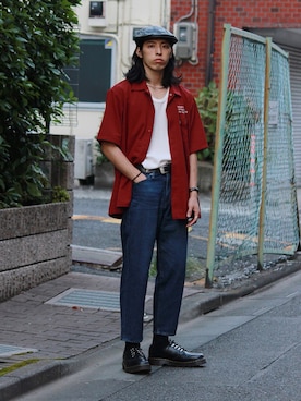 「schott（ショット）のアイテム」を使った、yutakaさん（メンズ・173cm）の夏コーディネート