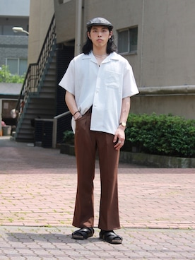 「CASIO（カシオ）のアイテム（アナログ腕時計）」を使った、yutakaさん（メンズ・173cm）の夏コーディネート