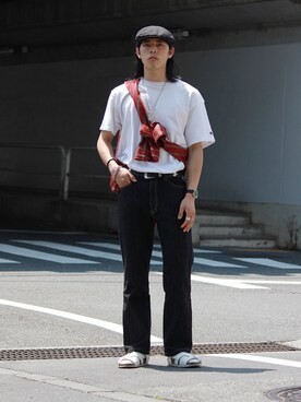 「schott（ショット）のアイテム」を使った、yutakaさん（メンズ・173cm）の夏コーディネート