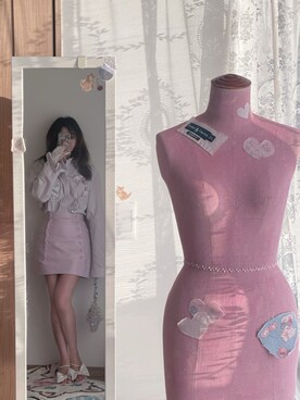 「REMAKE ITEMのアイテム」を使った、❥Annikaaa☾さん（レディース・154cm）の秋コーディネート