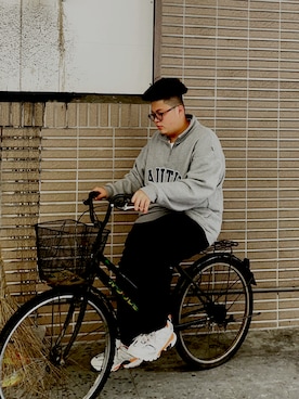 「復古 休閒」｜羊角さん（メンズ・175cm）の冬コーディネート