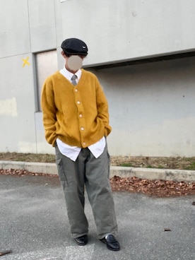 「NIKE（ナイキ）のアイテム（ハンチング/ベレー帽）」を使った、ちゃそさん（メンズ・172cm）の冬コーディネート