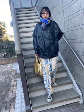 「ROKU」｜「アイテム（ジャケット/アウター）」を使った、はさん（レディース・169cm）の冬コーディネート