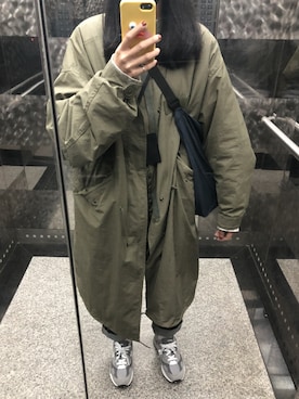 「Battenwear（バテンウエア）のアイテム」を使った、Xing D.さん（レディース・165cm）の冬コーディネート