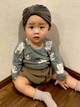 「アイテム（パンツ）」を使った、akiiiさん（キッズ・90cm）の冬コーディネート