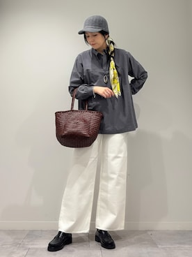 「アイテム（ブレスレット）」を使った、hanさん（レディース・162cm）の秋コーディネート