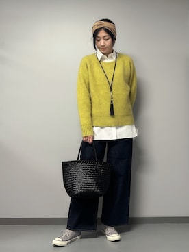 「162cm」｜「アイテム（アクセサリー）」を使った、hanさん（レディース・162cm）の冬コーディネート