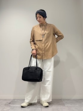 「アイテム（ブレスレット）」を使った、hanさん（レディース・162cm）の秋コーディネート
