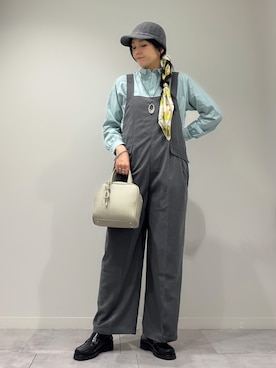 「アイテム（ストール/ショール）」を使った、hanさん（レディース・162cm）の秋コーディネート