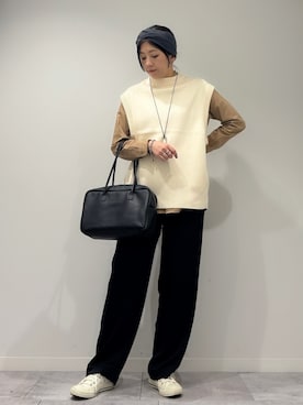 「アイテム（ブレスレット）」を使った、hanさん（レディース・162cm）の秋コーディネート