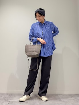 「アイテム（ブレスレット）」を使った、hanさん（レディース・162cm）の秋コーディネート