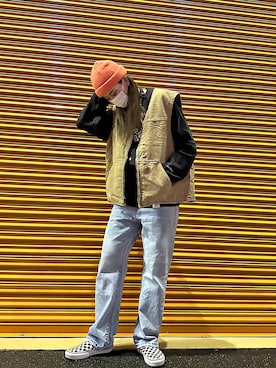 「Carhartt（カーハート）のアイテム（その他アウター）」を使った、𝙸𝚃𝚂𝚄𝙺𝙸さん（レディース・165cm）の秋コーディネート