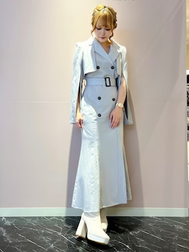 「ESPERANZA（エスペランサ）のスクエアツイードショートブーツ（ブーツ、ベージュ系）」を使った、konoさん（レディース・149cm）の秋コーディネート