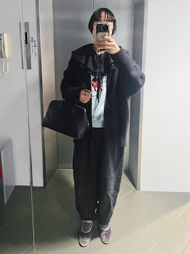 「アイテム（カーディガン/ボレロ）」を使った、Kanocoさん（レディース・170cm）の秋コーディネート