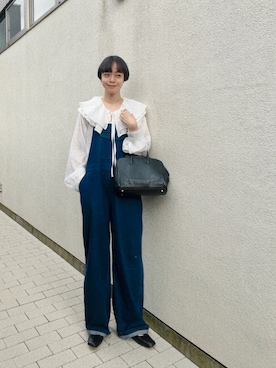 「アイテム（バレエシューズ）」を使った、Kanocoさん（レディース・170cm）の秋コーディネート