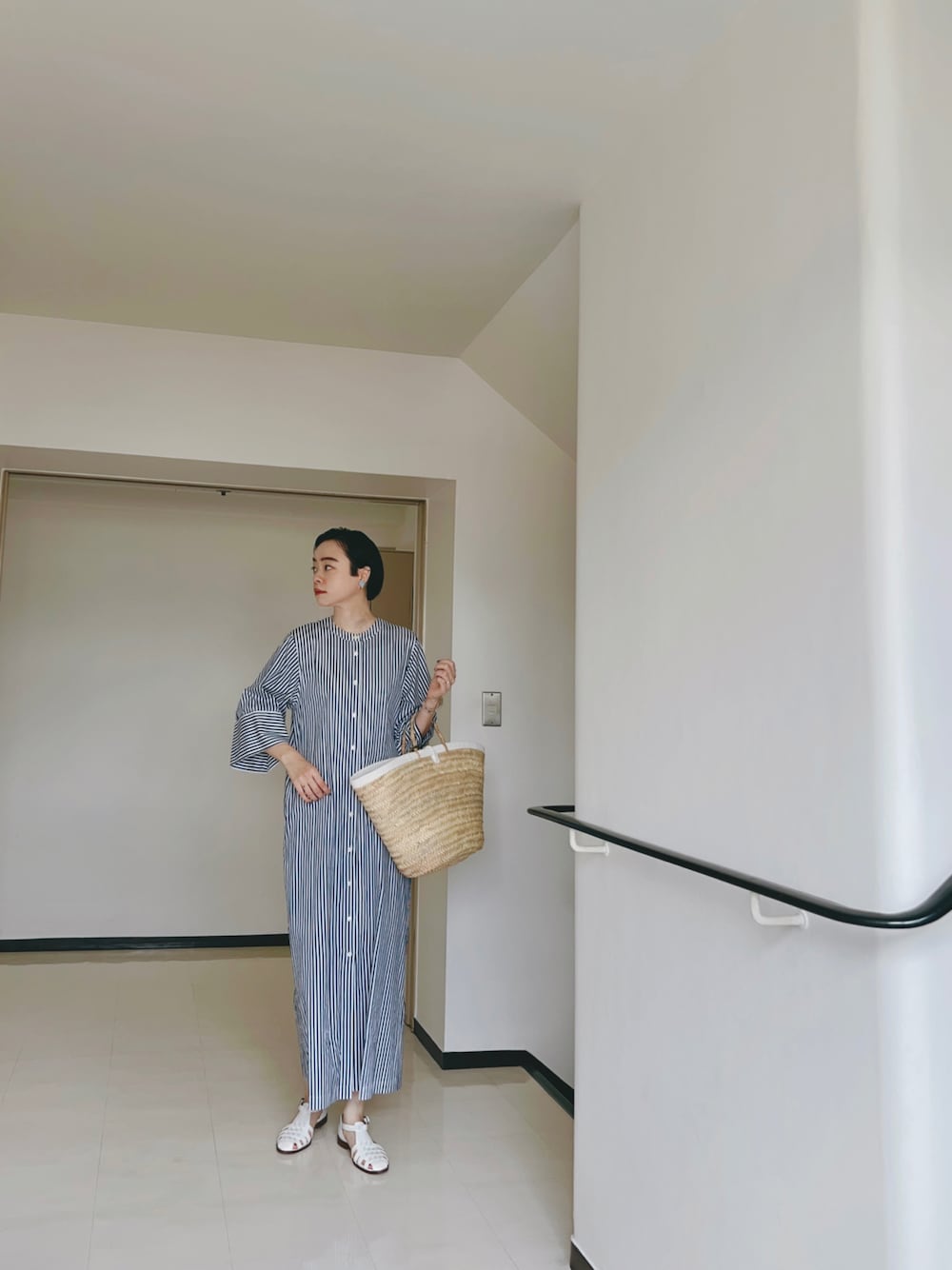 コメント必須　新品　即発　Curensology ストライプロングシャツ 新品 即発 Curensology ストライプロングシャツ