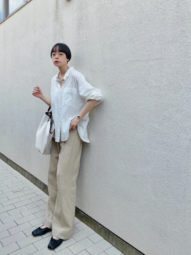 「アイテム（イヤリング）」を使った、Kanocoさん（レディース・170cm）の秋コーディネート