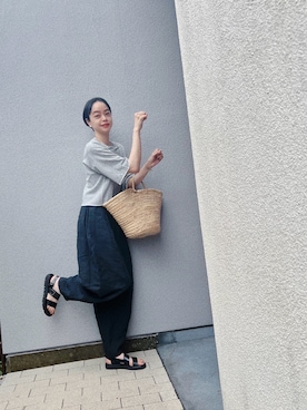 「アイテム（ブレスレット）」を使った、Kanocoさん（レディース・170cm）の夏コーディネート