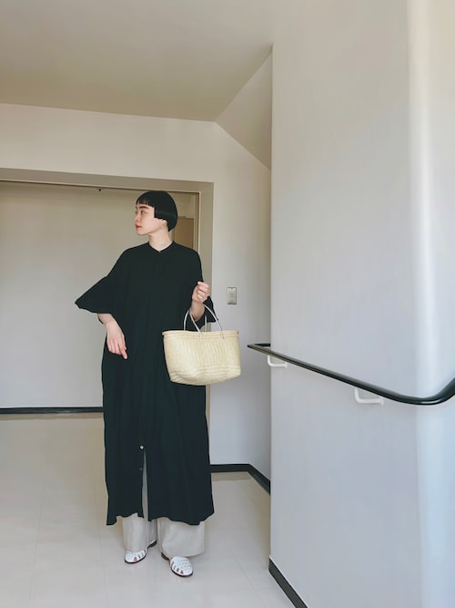 suzuki takayuki シャツワンピース puff-sleeve shirt dress