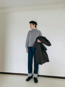 「PUAL CE CIN（ピュアルセシン）のアイテム（ジャケット/アウター）」を使った、Kanocoさん（レディース・170cm）の冬コーディネート