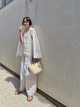 「アイテム（アンダーウェア）」を使った、Kanocoさん（レディース・170cm）の夏コーディネート