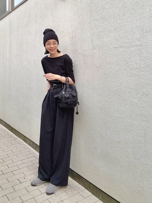 「BABYLONE(バビロン)のフライスパワショルTEE(Tシャツ/カットソー)」を使った、Kanocoさん(レディース・170cm)の秋コーディネート