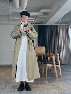 「アイテム（ワンピース/ドレス）」を使った、Kanocoさん（レディース・170cm）の秋コーディネート