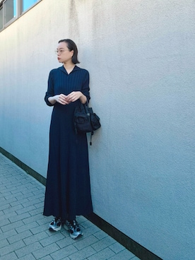 「アイテム（イヤーカフ）」を使った、Kanocoさん（レディース・170cm）の秋コーディネート
