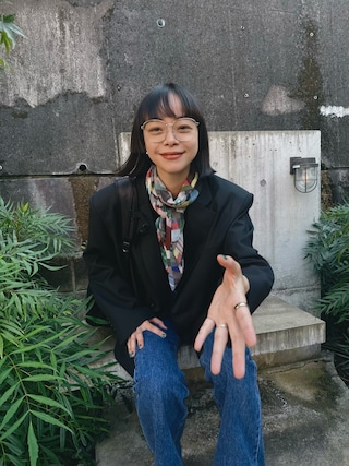 「Didot.showroom（ディドット ショールーム）の-5kg long boots cut denim（デニムパンツ）」を使った、Kanocoさん（レディース・170cm）の秋コーディネート