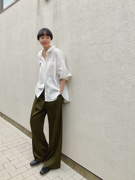 「アイテム（イヤリング）」を使った、Kanocoさん（レディース・170cm）の秋コーディネート