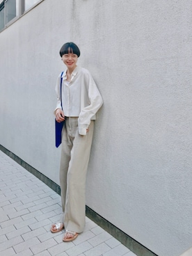 「アイテム（サンダル）」を使った、Kanocoさん（レディース・170cm）の夏コーディネート