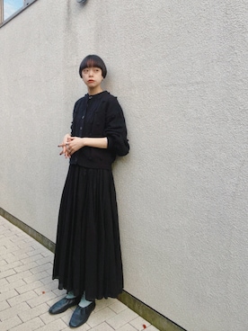 「アイテム（カーディガン/ボレロ）」を使った、Kanocoさん（レディース・170cm）の秋コーディネート