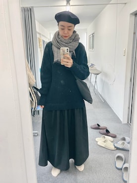 「Libra Cue（リブラ キュー）のアイテム（ワンピース/ドレス）」を使った、Kanocoさん（レディース・170cm）の冬コーディネート